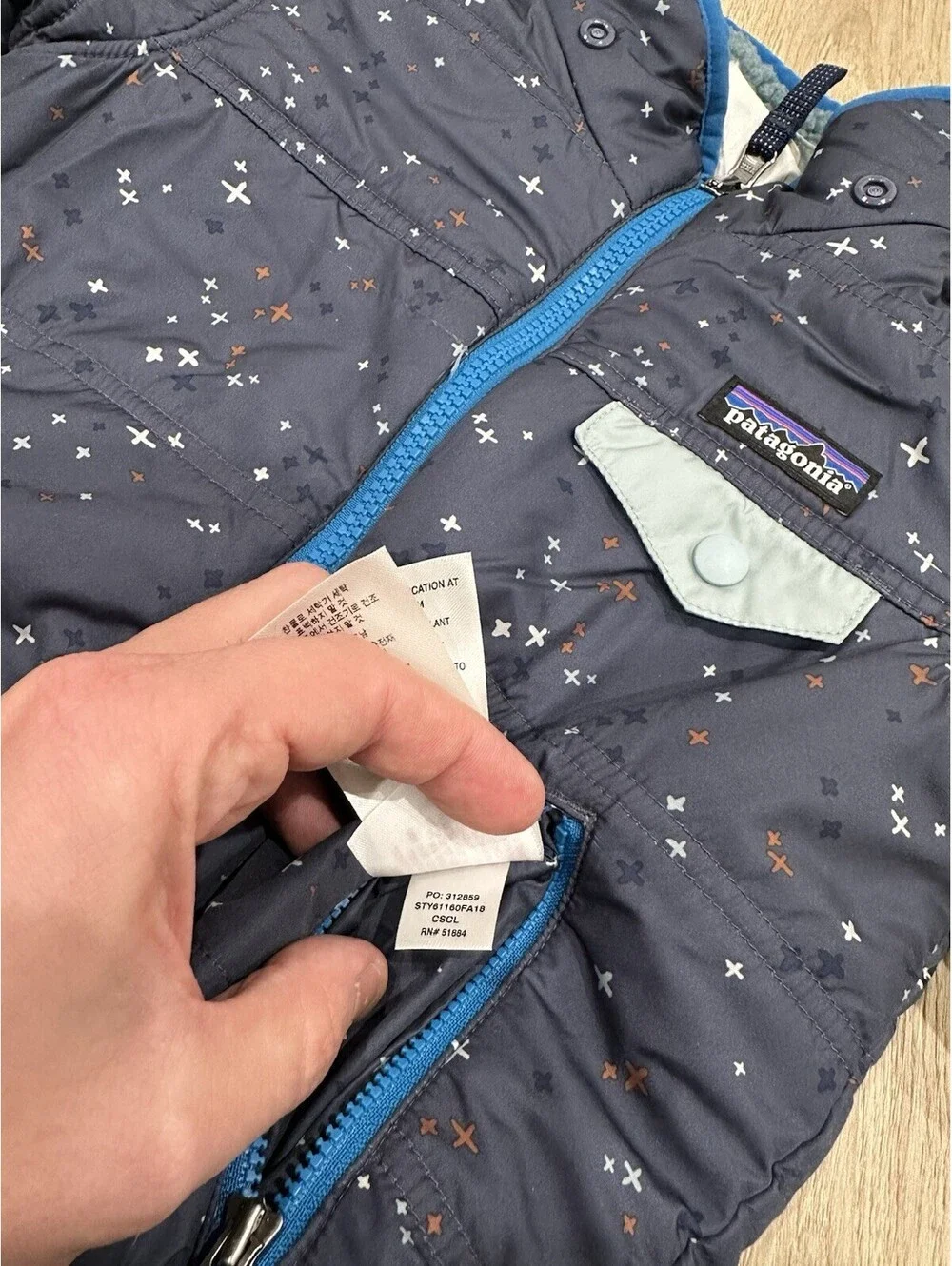 Patagonia Reversible Tribbles Jacket Toddler Boy Sherpa Puffer Coat 3T